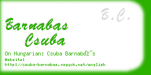 barnabas csuba business card